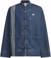adidas Originals CTT 3.0 Denim Lunar New Year Striped Vintage Jacket Blue Unisex JZ9928 adidas Originals CTT 3.0 Denim Lunar New Year Striped Vintage Jacket Blue Unisex JZ9928