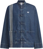 adidas Originals CTT 3.0 Denim Lunar New Year Striped Vintage Jacket Blue Unisex JZ9928 adidas Originals CTT 3.0 Denim Lunar New Year Striped Vintage Jacket Blue Unisex JZ9928