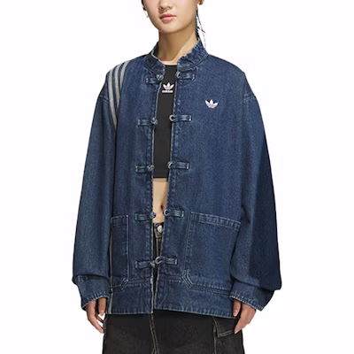 adidas Originals CTT 3.0 Denim Lunar New Year Striped Vintage Jacket Blue Unisex JZ9928 Lookbook adidas Originals CTT 3.0 Denim Lunar New Year Striped Vintage Jacket Blue Unisex JZ9928