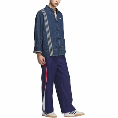 adidas Originals CTT 3.0 Denim Lunar New Year Striped Vintage Jacket Blue Unisex JZ9928 Details for adidas Originals CTT 3.0 Denim Lunar New Year Striped Vintage Jacket Blue Unisex JZ9928