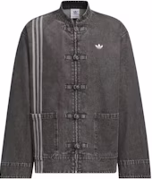 adidas Originals CTT 3.0 Year of the Snake Loose Denim Jacket Black Unisex JY8275 adidas Originals CTT 3.0 Year of the Snake Loose Denim Jacket Black Unisex JY8275