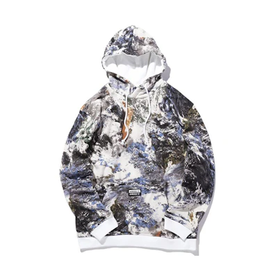 adidas Originals D Grp Earth Print Hoodie Multicolor Pullover Sweatshirt GD9287