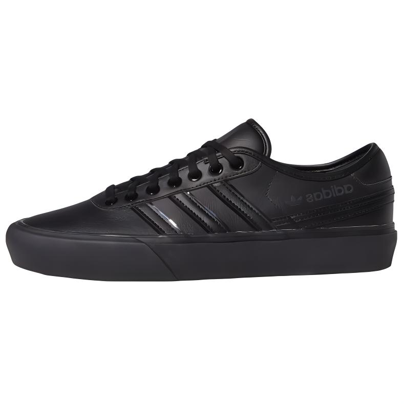 adidas originals Delpala Cl Cozy Non-Slip Casual Skate Shoes Obsidian Unisex 'Black' H02386