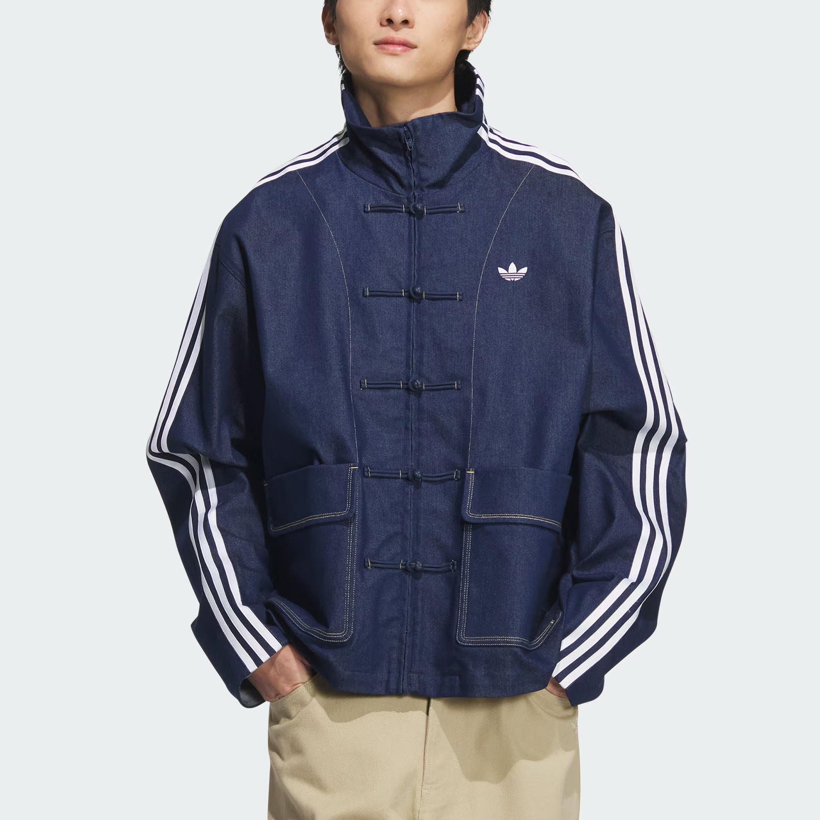 Shop adidas Originals Denim Track Top Unisex - Stylish, Comfortable, and Relaxed Fit. JW1968