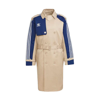adidas Originals Double-Breasted Trench Coat Khaki H33465