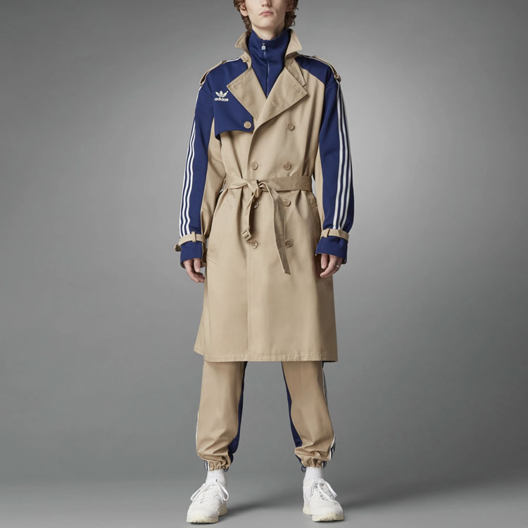 Details for adidas Originals Double-Breasted Trench Coat Khaki H33465