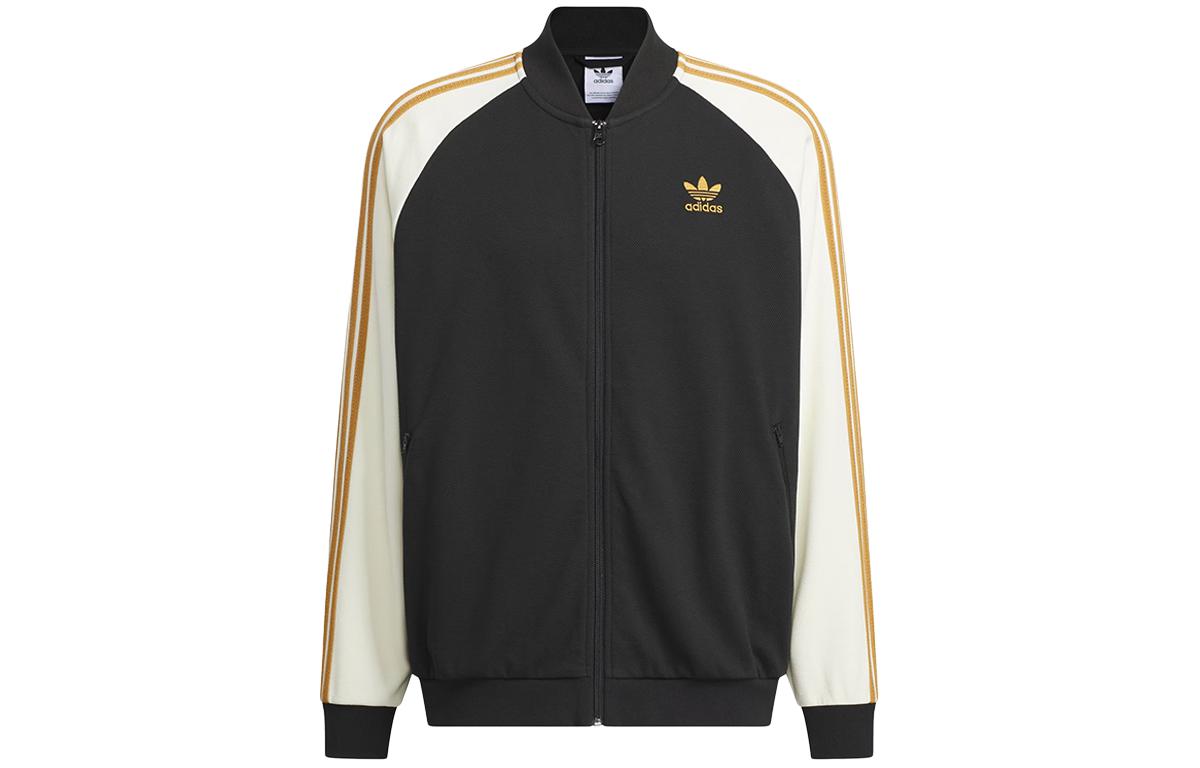 Order adidas Originals 男款復古雙面針織SST條紋運動外套 黑長袖 IX4240