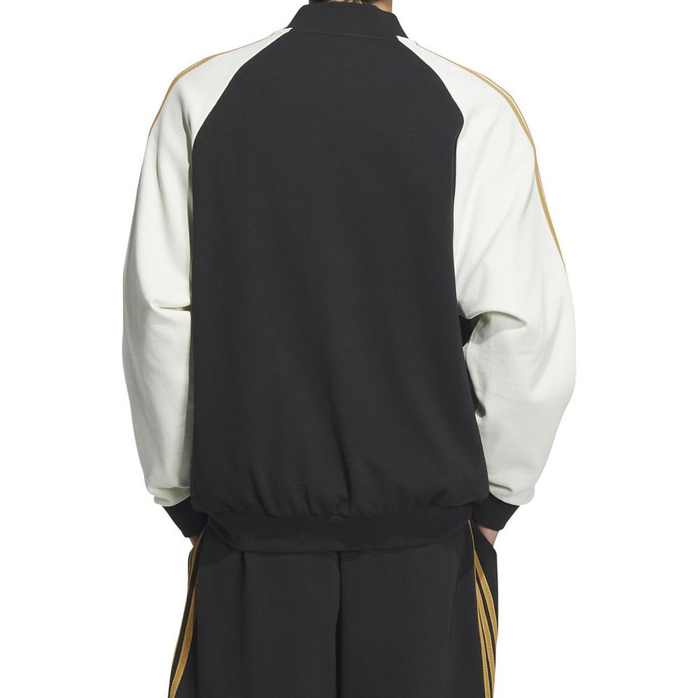 Shop adidas Originals 男款復古雙面針織SST條紋運動外套 黑長袖 IX4240