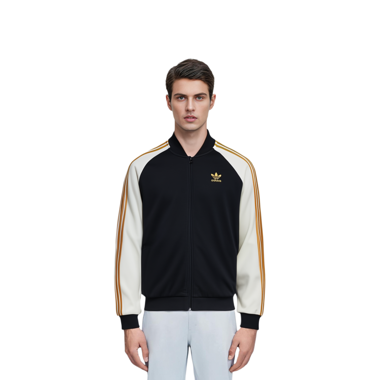 Details for adidas Originals 男款復古雙面針織SST條紋運動外套 黑長袖 IX4240