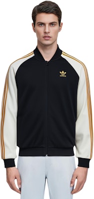 adidas Originals Doubleknit SST Retro Track Jacket Black Mens Long Sleeve Striped IX4240 Details for adidas Originals Doubleknit SST Retro Track Jacket Black Mens Long Sleeve Striped IX4240