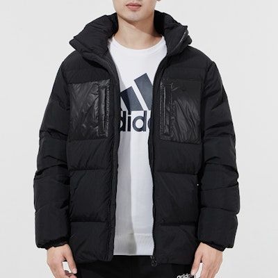 adidas Originals Down Regen Puff Hooded Jacket Winter Black H13564 Shop adidas Originals Down Regen Puff Hooded Jacket Winter Black H13564