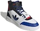 Lookbook adidas Originals Drop Step Mid-Top Sneakers Putih/Hitam/Biru GW6188