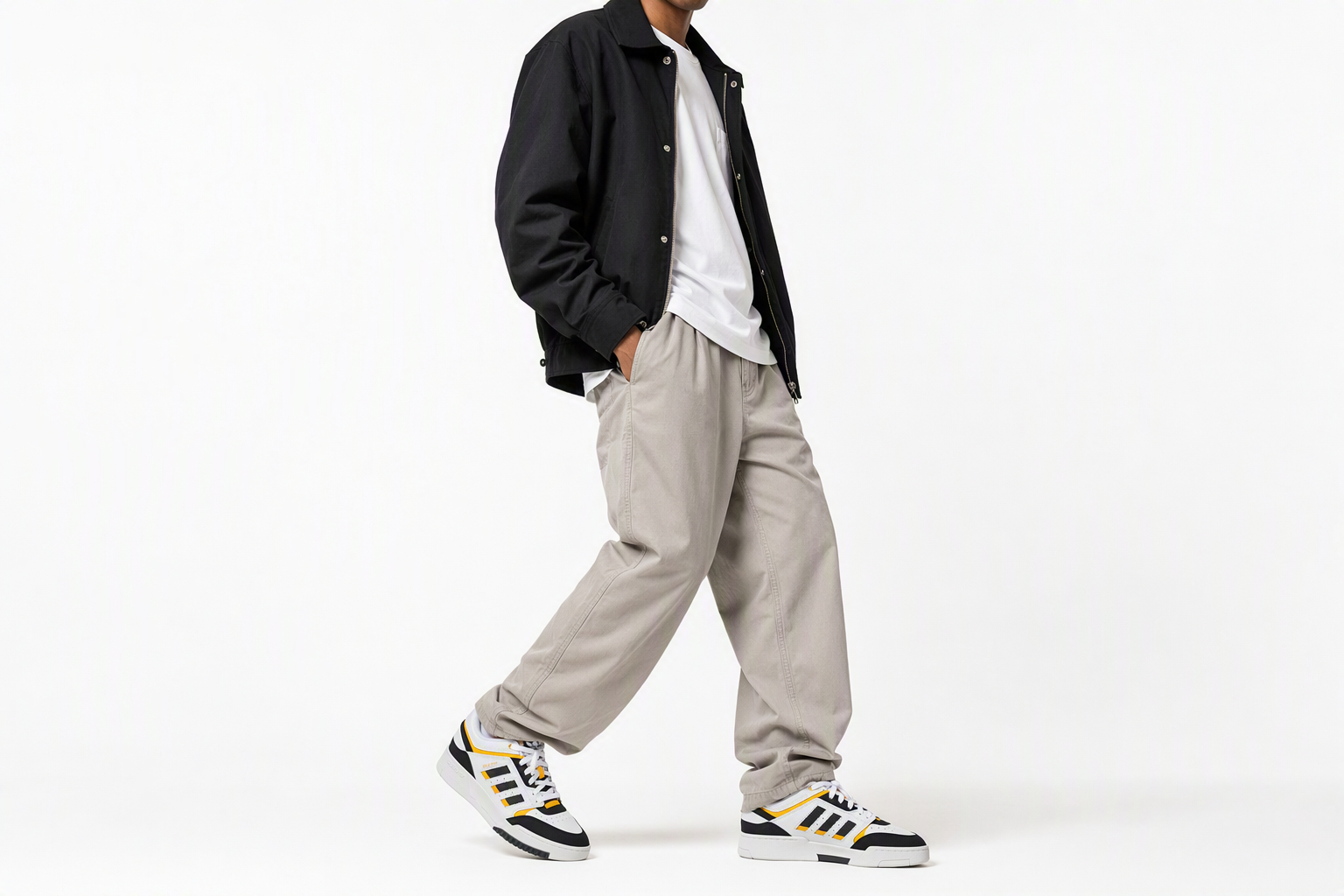 Order adidas originals Drop Step Low 耐磨輕便 低筒 板鞋 男女同款 白黑黃