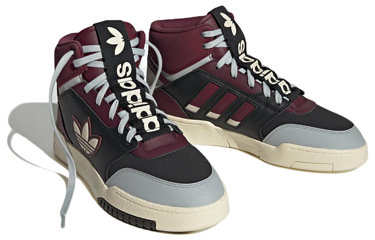 Lookbook 아디다스 오리지널 드롭 스텝 XL '레드 블랙 그레이' HQ6945