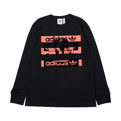 adidas Originals Earth Graphic Long-Sleeve Sweatshirt Black () FM2238