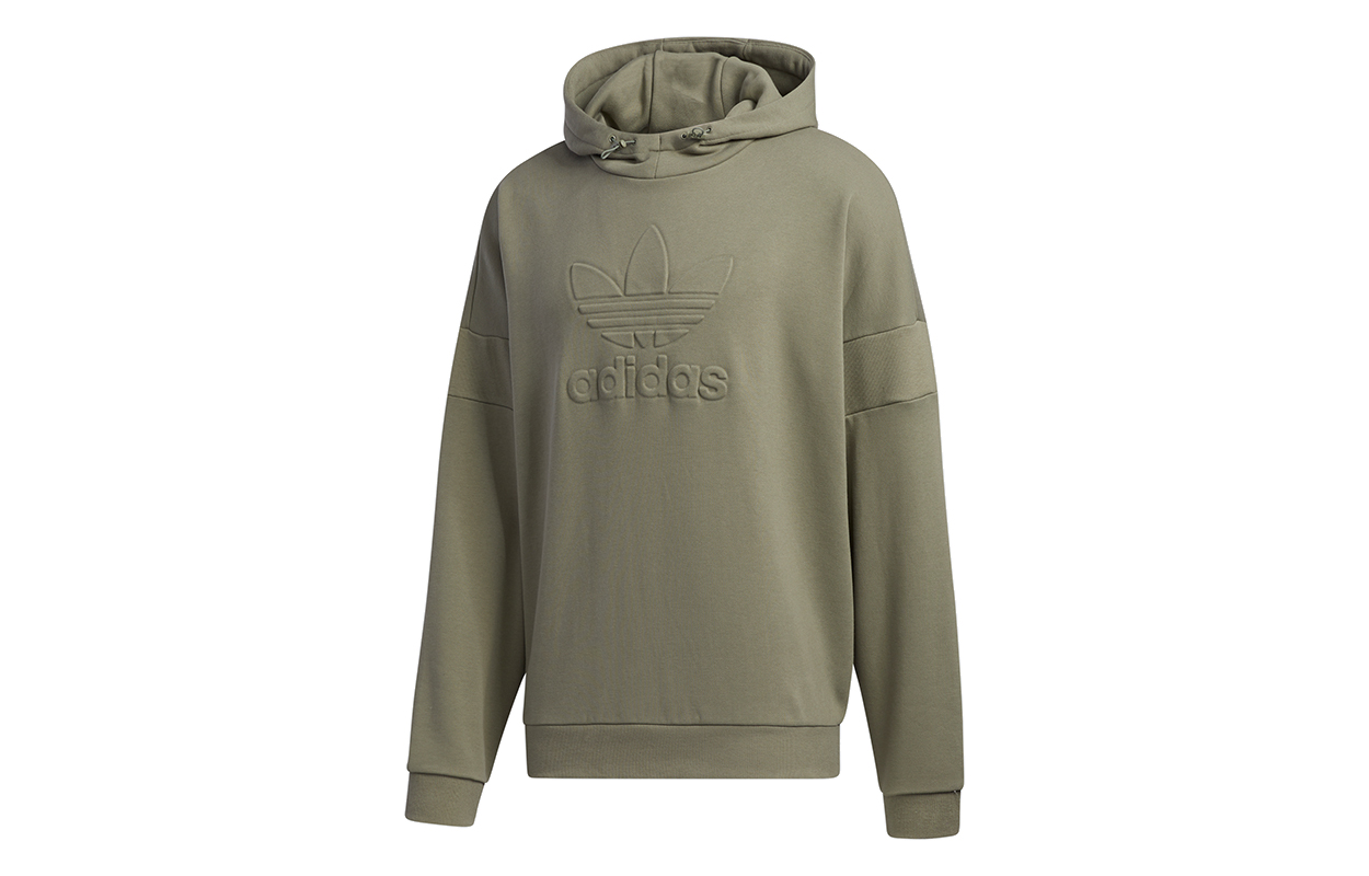 adidas Originals Embossed Hoodie Pullover Army Green Sportswear GT7300 圖 2