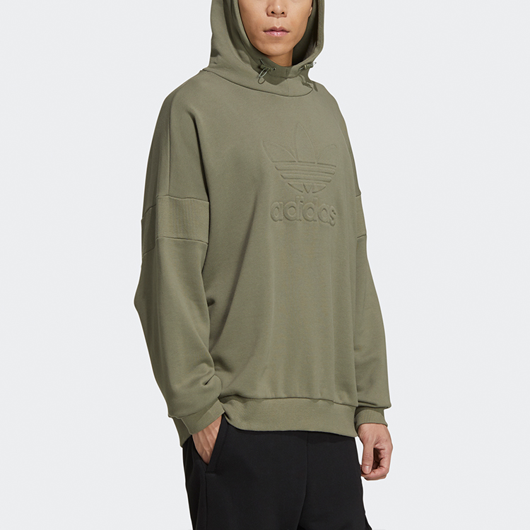 adidas Originals Embossed Hoodie Pullover Army Green Sportswear GT7300 圖 6