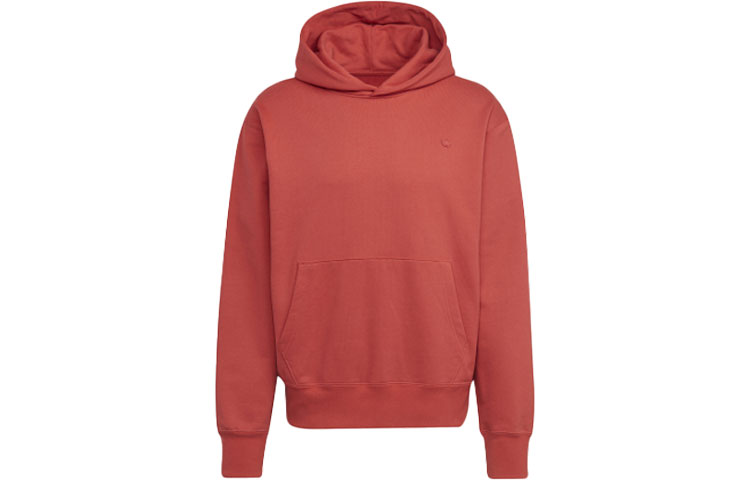 adidas Originals Embroidered Logo Red Hoodie Unisex Casual Sportswear HF6371
