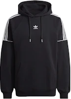 adidas Originals Embroidered Logo Striped Pullover Hoodie Black HK7309 adidas Originals Embroidered Logo Striped Pullover Hoodie Black HK7309
