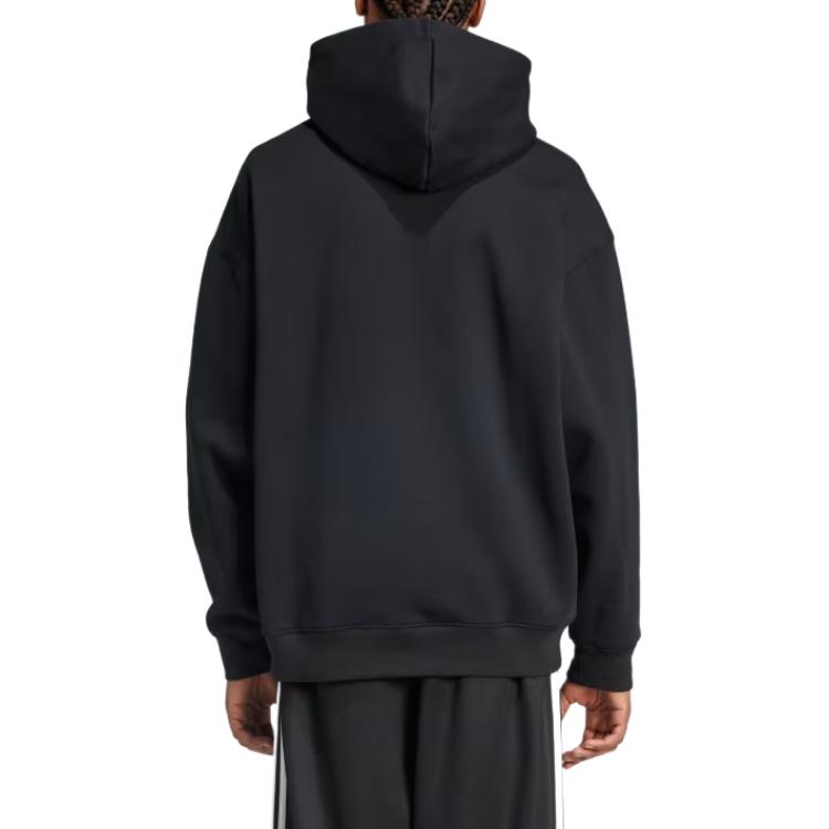adidas Originals Essential Field Issue Hoodie Black Casual Loose Fit IW3485 圖 4