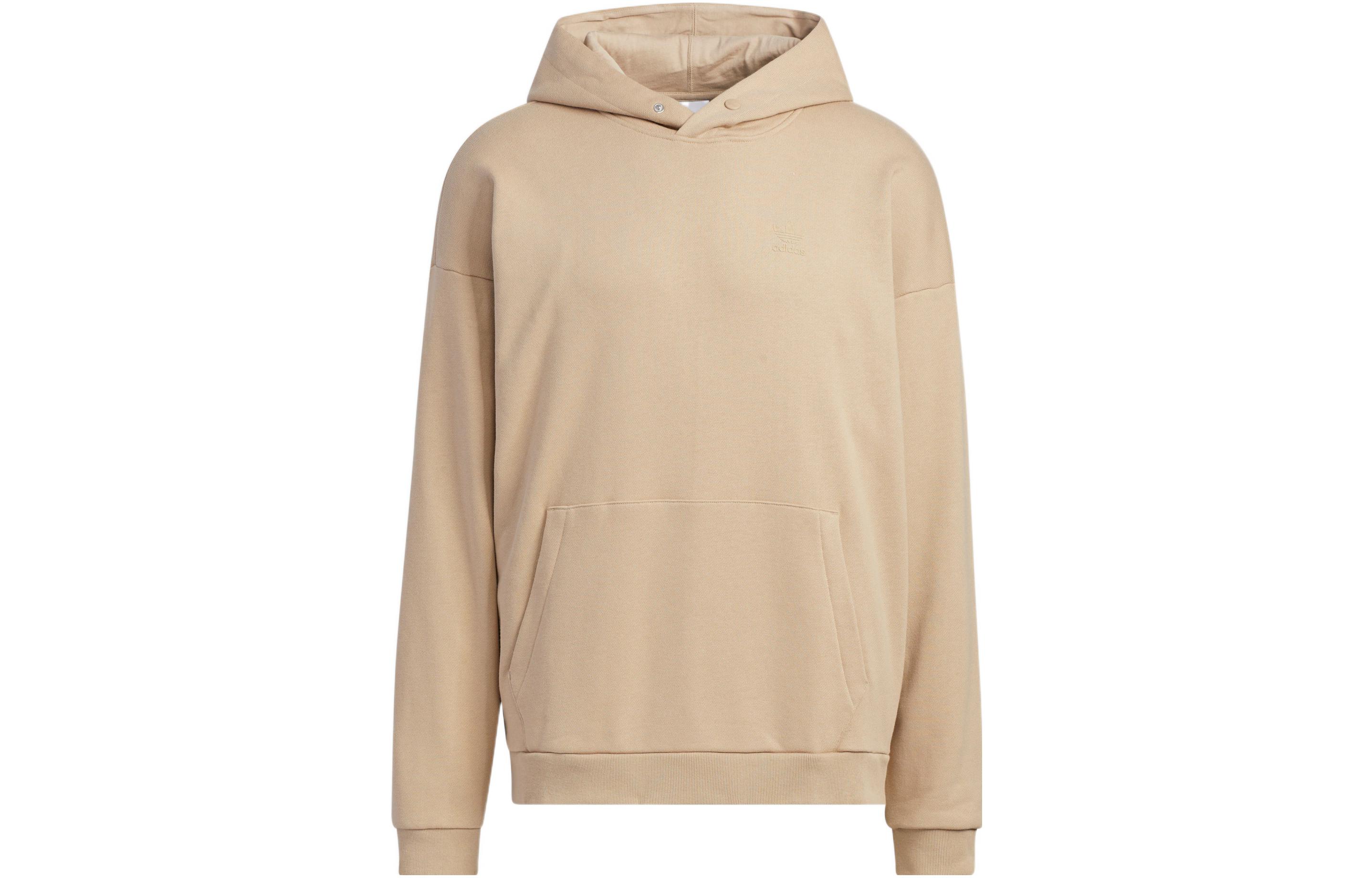 adidas Originals Essential Hoodie Light Beige Pullover Long Sleeve IC8145