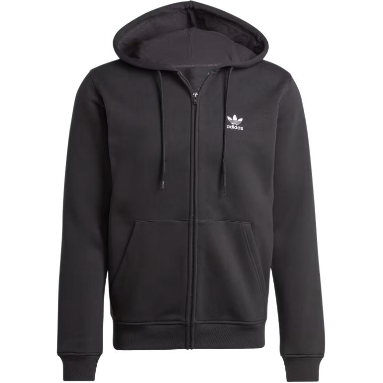 adidas Originals Essential Trefoil Black Hoodie - Soft, Warm, Zip-Design IW5791 圖 2