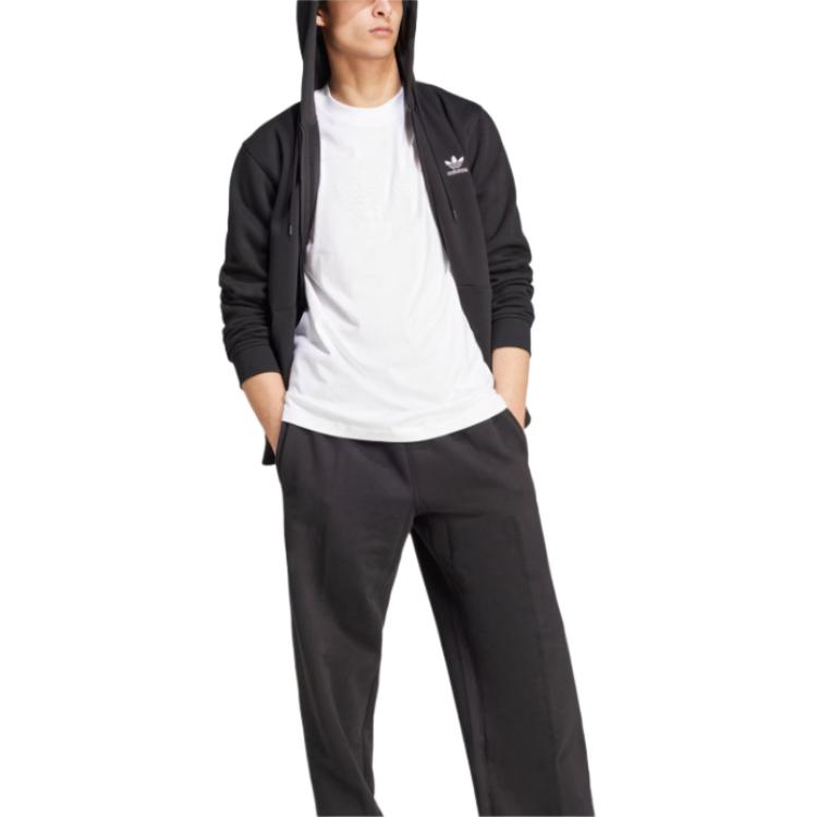 adidas Originals Essential Trefoil Black Hoodie - Soft, Warm, Zip-Design IW5791 圖 3