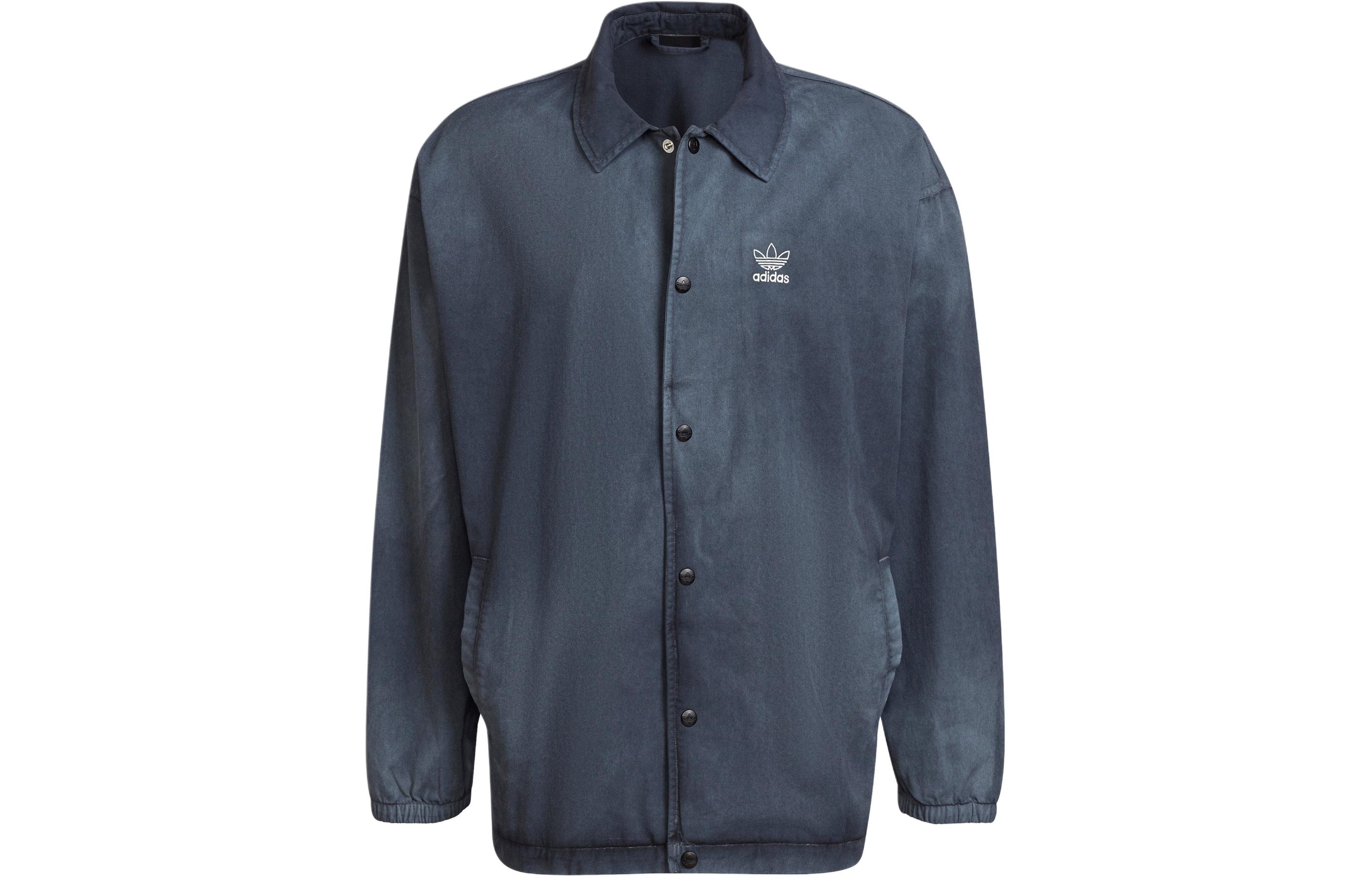 Order adidas Originals Essentials+ Dye Gradient Logo Button Jacket Blue HK7513