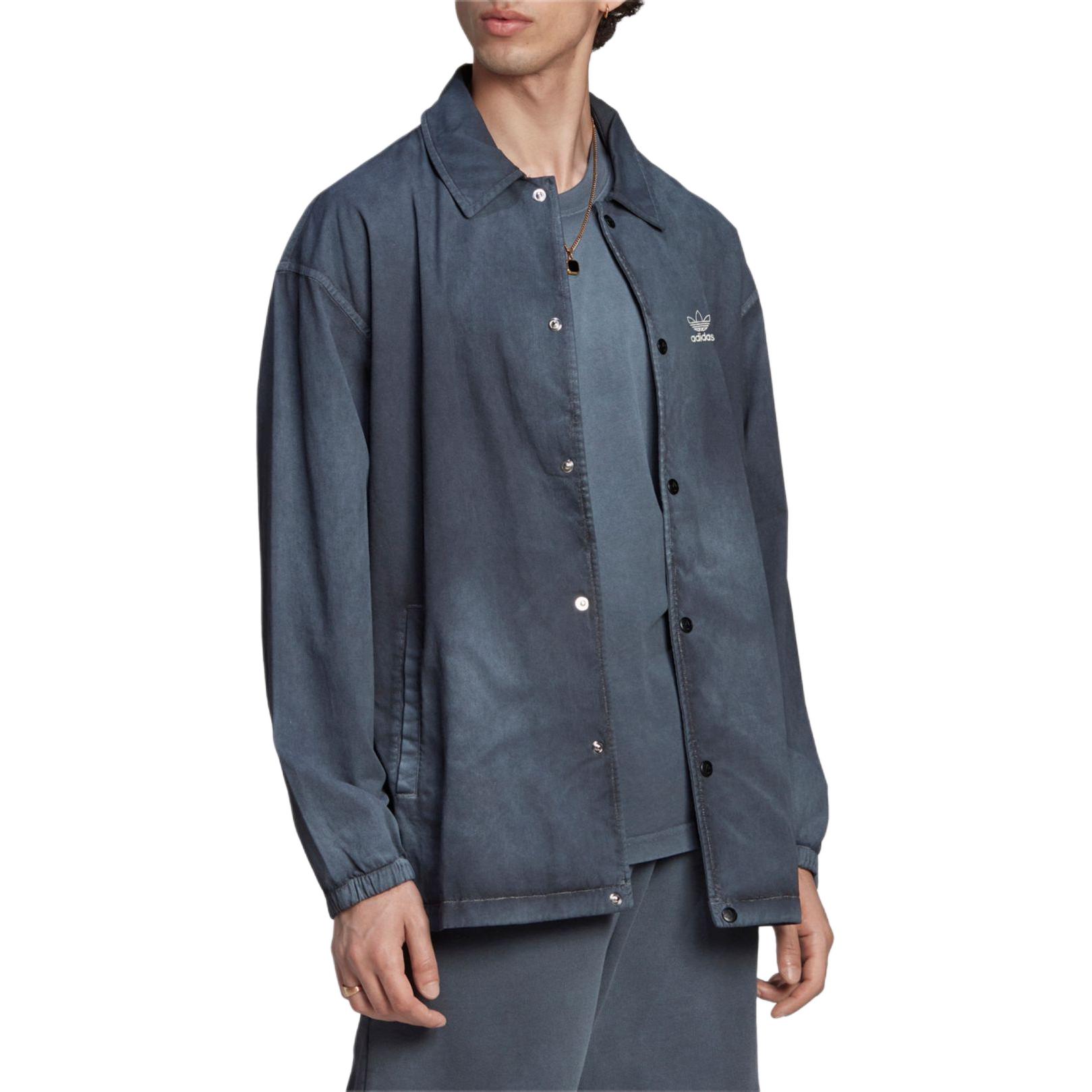 Details for adidas Originals Essentials+ Dye Gradient Logo Button Jacket Blue HK7513