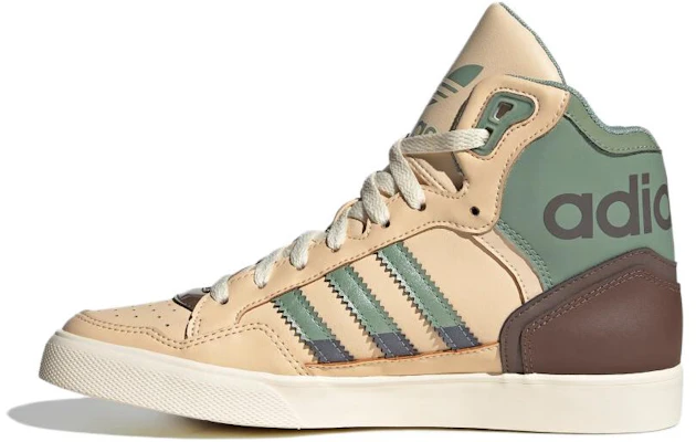 adidas originals Extaball W 舒適 耐磨 高筒 板鞋 男女同款 棕綠色 Order adidas originals Extaball W 舒適 耐磨 高筒 板鞋 男女同款 棕綠色