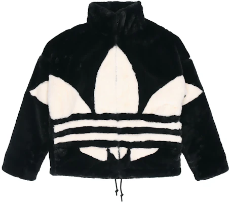 아디다스 오리지널스 페이크 퍼 로고 트랙 자켓 블랙 레트로 스타일 HC0323 Buy 아디다스 오리지널스 페이크 퍼 로고 트랙 자켓 블랙 레트로 스타일 HC0323