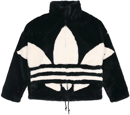 아디다스 오리지널스 페이크 퍼 로고 트랙 자켓 블랙 레트로 스타일 HC0323 Order 아디다스 오리지널스 페이크 퍼 로고 트랙 자켓 블랙 레트로 스타일 HC0323