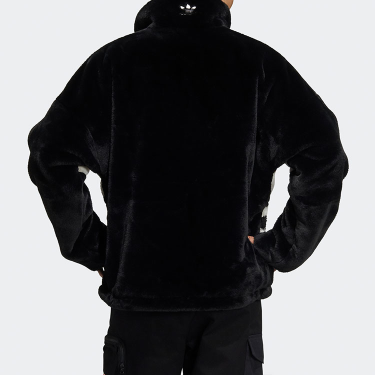 Purchase 아디다스 오리지널스 페이크 퍼 로고 트랙 자켓 블랙 레트로 스타일 HC0323