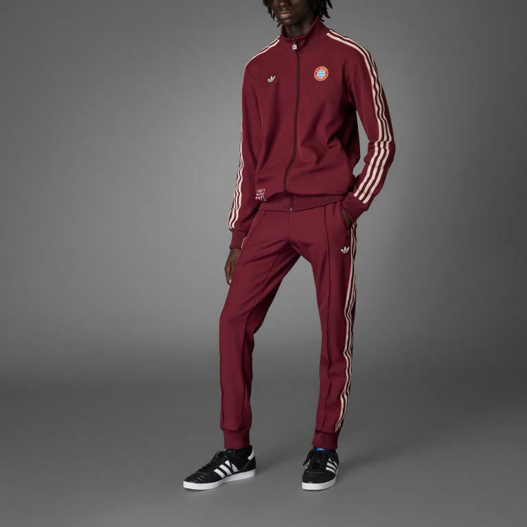 adidas Originals FC Bayern Terrace Icons Red Track Top Striped Jacket JF0582 圖 3