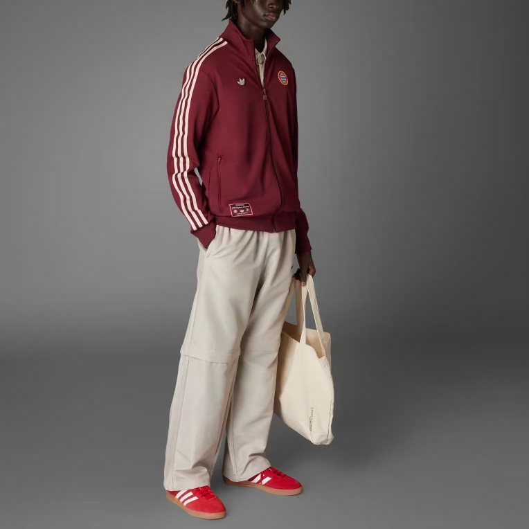 adidas Originals FC Bayern Terrace Icons Red Track Top Striped Jacket JF0582 圖 6
