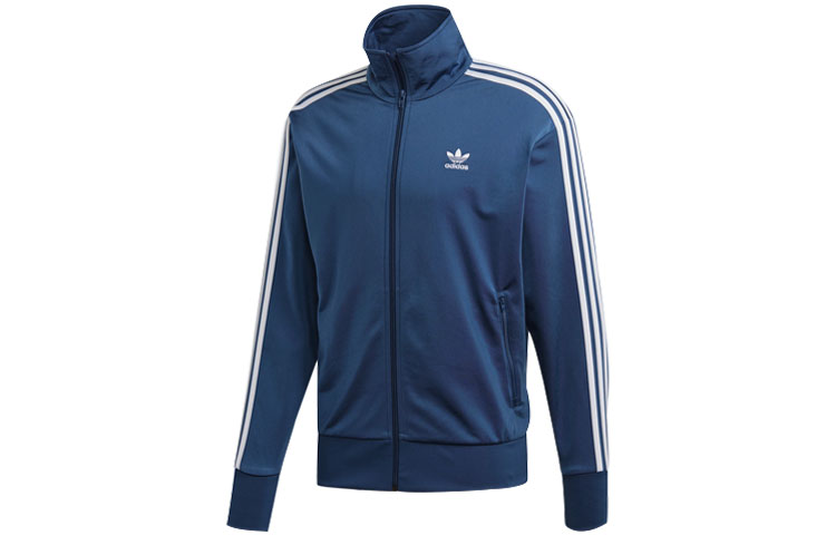 adidas Originals Firebird Logo Print Track Jacket Blue FM3810