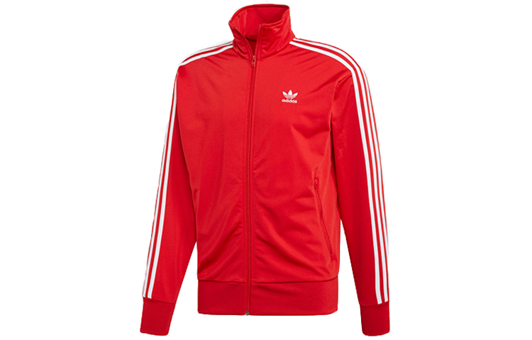 adidas Originals Firebird Red Track Jacket with Zip and Stand Collar ED6071