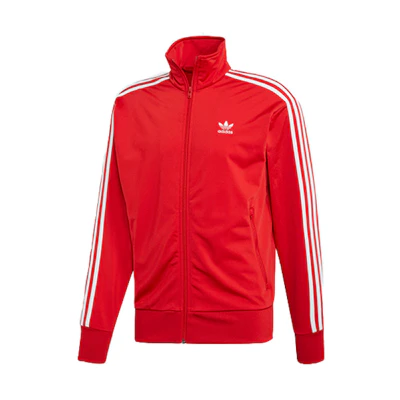 adidas Originals Firebird Red Track Jacket with Zip and Stand Collar ED6071