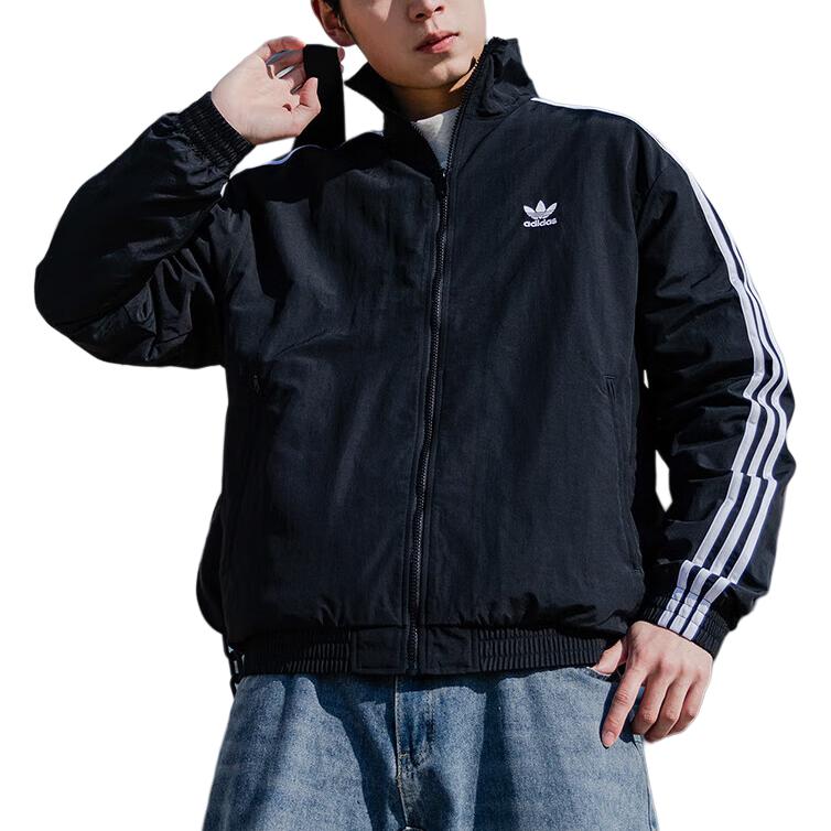 Shop 아디다스 오리지널 파이어버드 레트로 스트라이프 트랙 자켓 블랙 패션 핏 KB2466