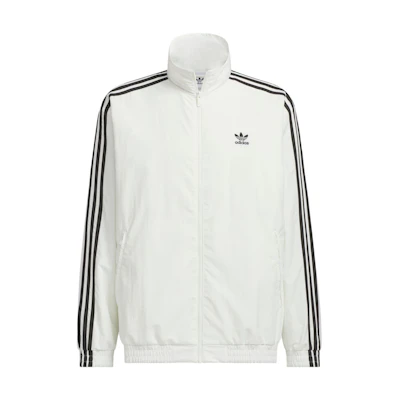 adidas Originals Firebird Track Top White Jacket with Logo & Stripes KC1455