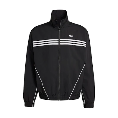 adidas Originals Flames Jacket Black Three-Stripes Colorblock Sports Jacket IS0242