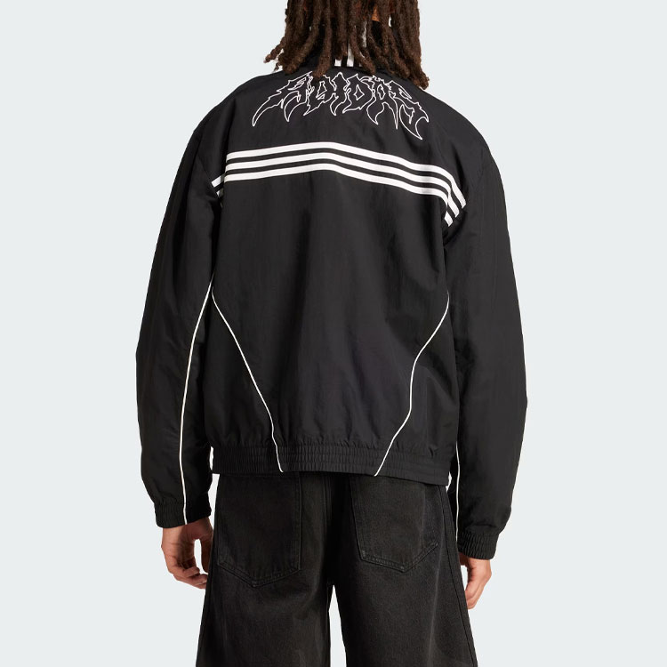 Shop 아디다스 오리지널 삼선 블랙 플레임 컬러블록 스포츠 재킷 IS0242