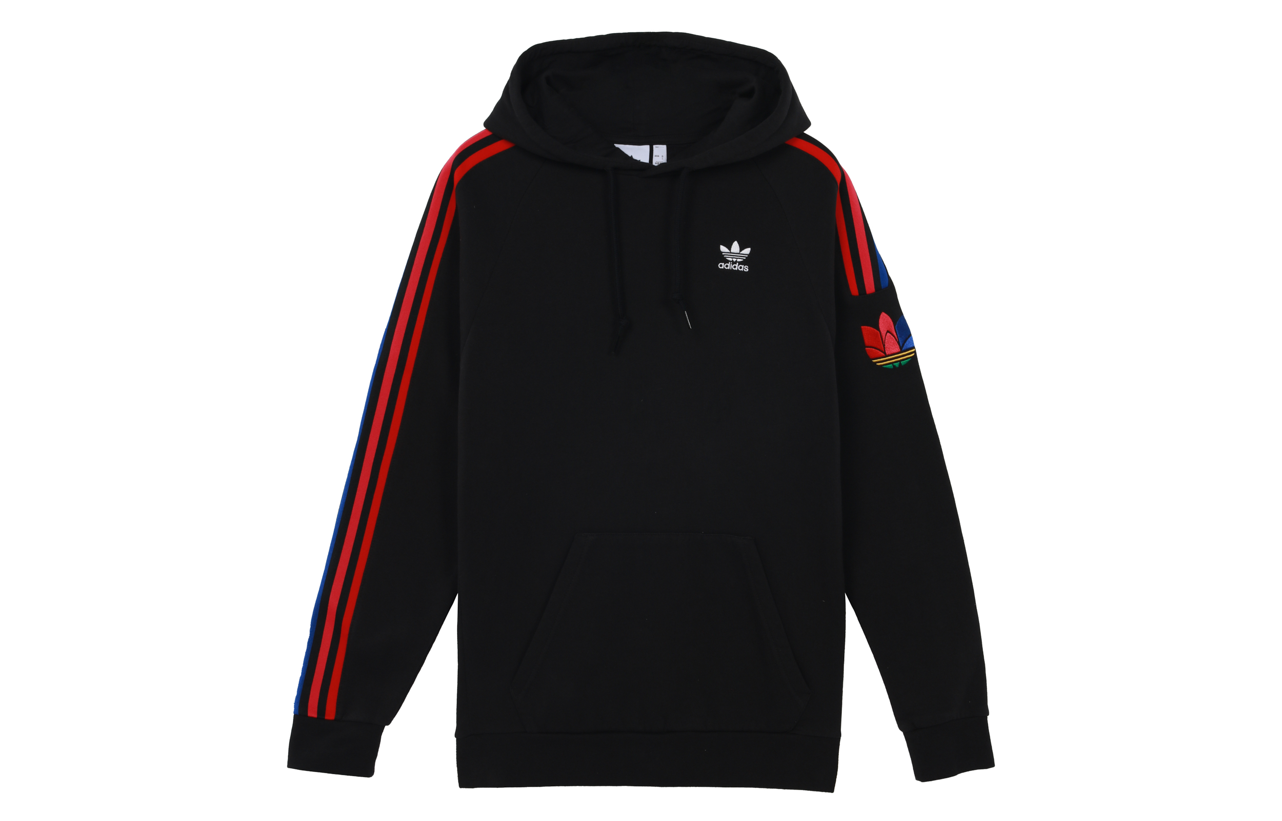 adidas Originals Fleece Pullover Hoodie Black Casual Sportswear GE6245