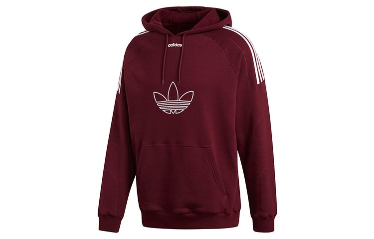 adidas Originals Flock Casual Hoodie Maroon DU8114