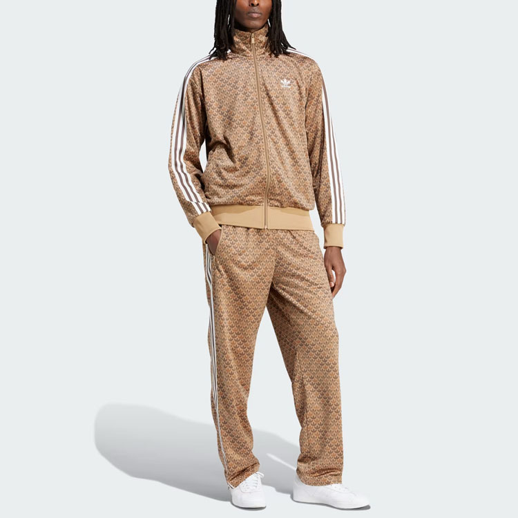 Purchase 阿迪达斯复古足球棕色运动裤宽松版型长裤。 IS2922