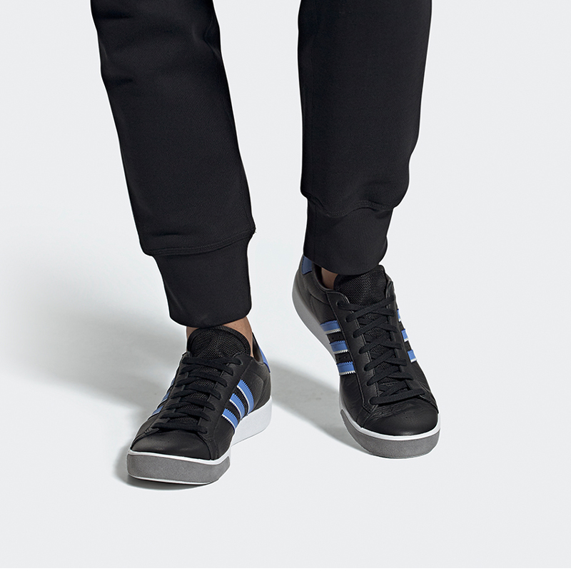 Sizing adidas Originals Forest Hills Leichte Bequeme Skate-Schuhe Schwarz Blau Unisex EE5749