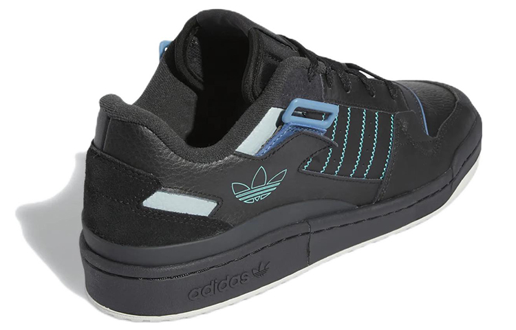 Shop adidas originals Forum Exhibit Low 舒適耐磨板鞋 黑 男女同款