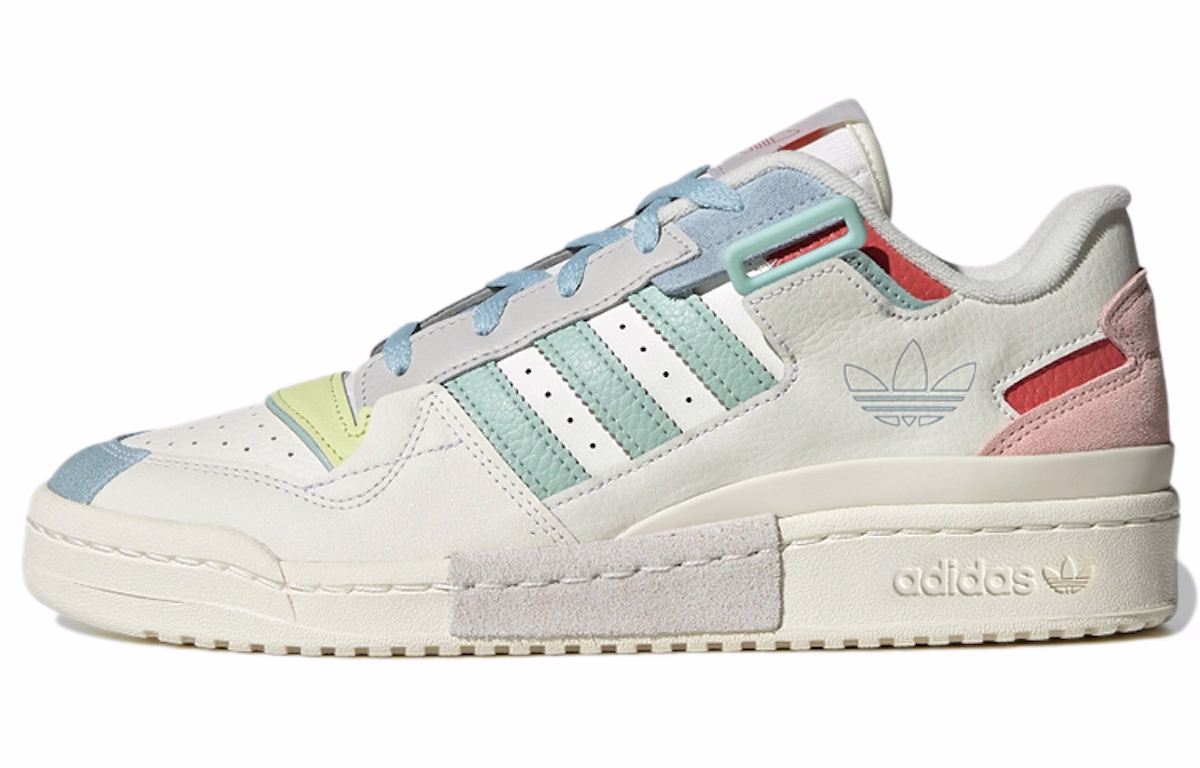 adidas originals Unisex Forum Exhibit Low Sneakers White/Pink/Blue GX4587