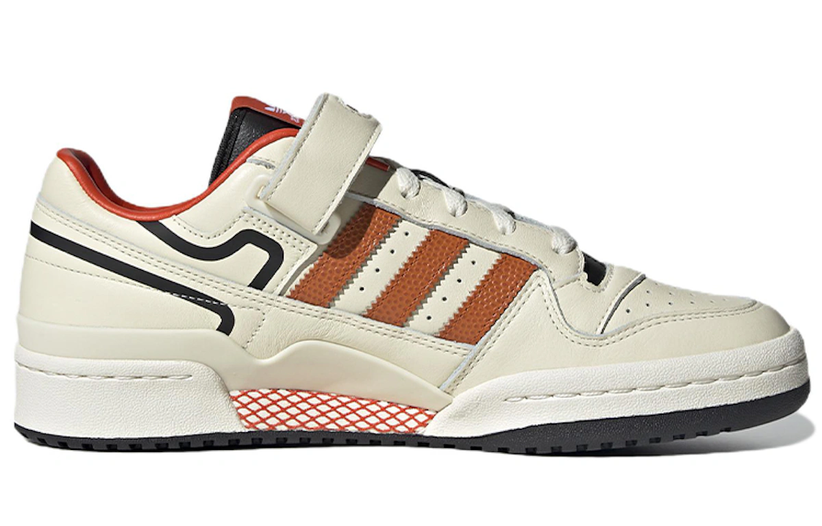 adidas originals Unisex Forum Low Sneakers Ivory/Orange HR0460