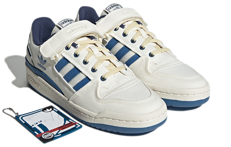 Lookbook adidas originals FORUM Low 復古 防滑減震 低筒 板鞋 男女同款 白藍